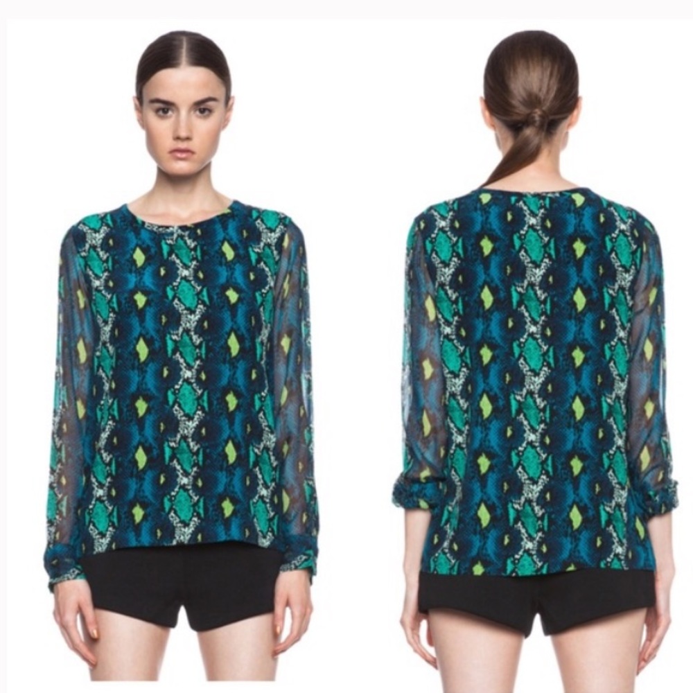Equipment Liam Snake Print Shirt
